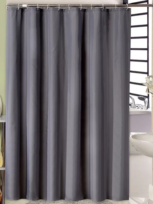 VN CLUB Тканевая штора для ванной 200х220 длинная, 200x220, фото 2