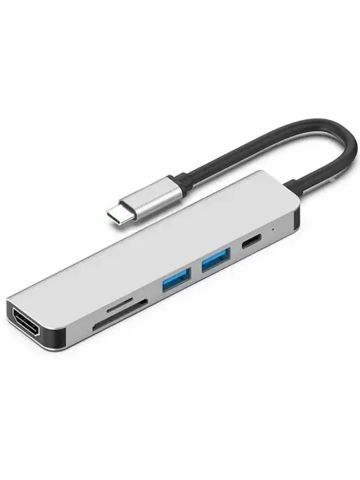 iRift Док станция USB type C 6-в-1 для ноутбука, серый, фото 2