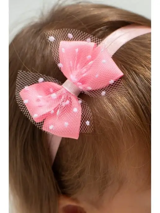 Miracle Bow Бант - повязка на голову праздничная, розовый, фото 6