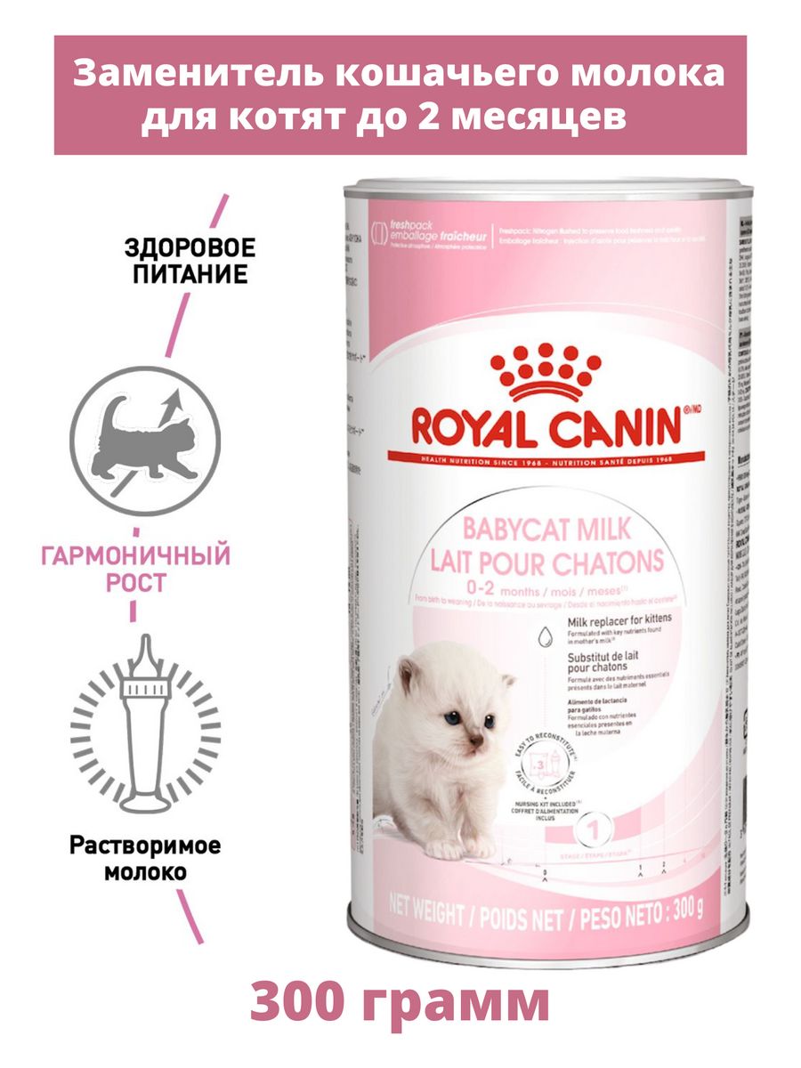 Молочная смесь Babycat Milk для котят 300 грамм ROYAL CANIN 134676972  купить в интернет-магазине Wildberries