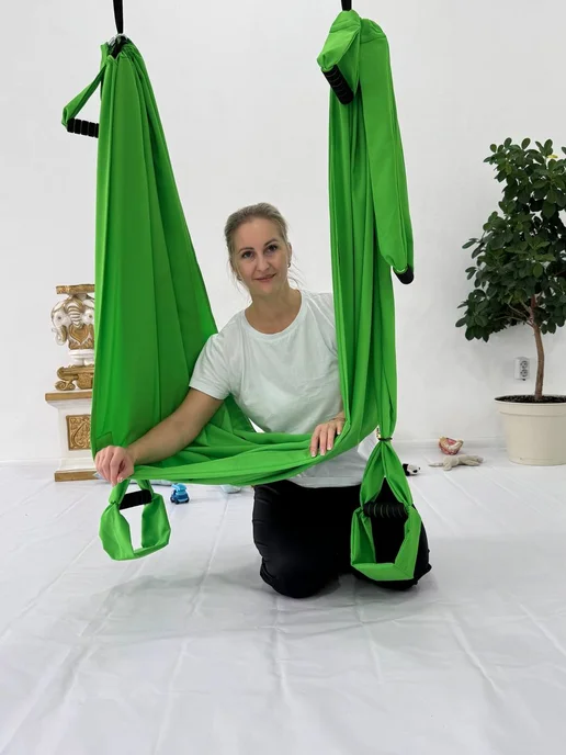 YoGuru Сенсорный развивающий гамак для детей, зеленый, фото 2