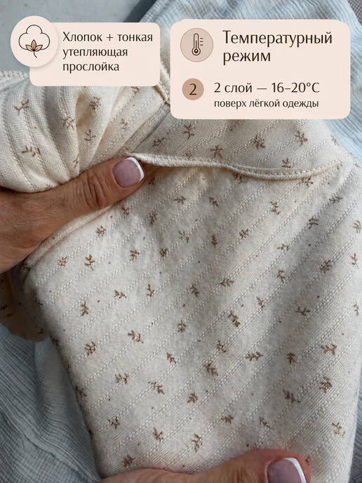 Твоя ИНАЯ Пеленка кокон на молнии теплая, желтый, фото 4