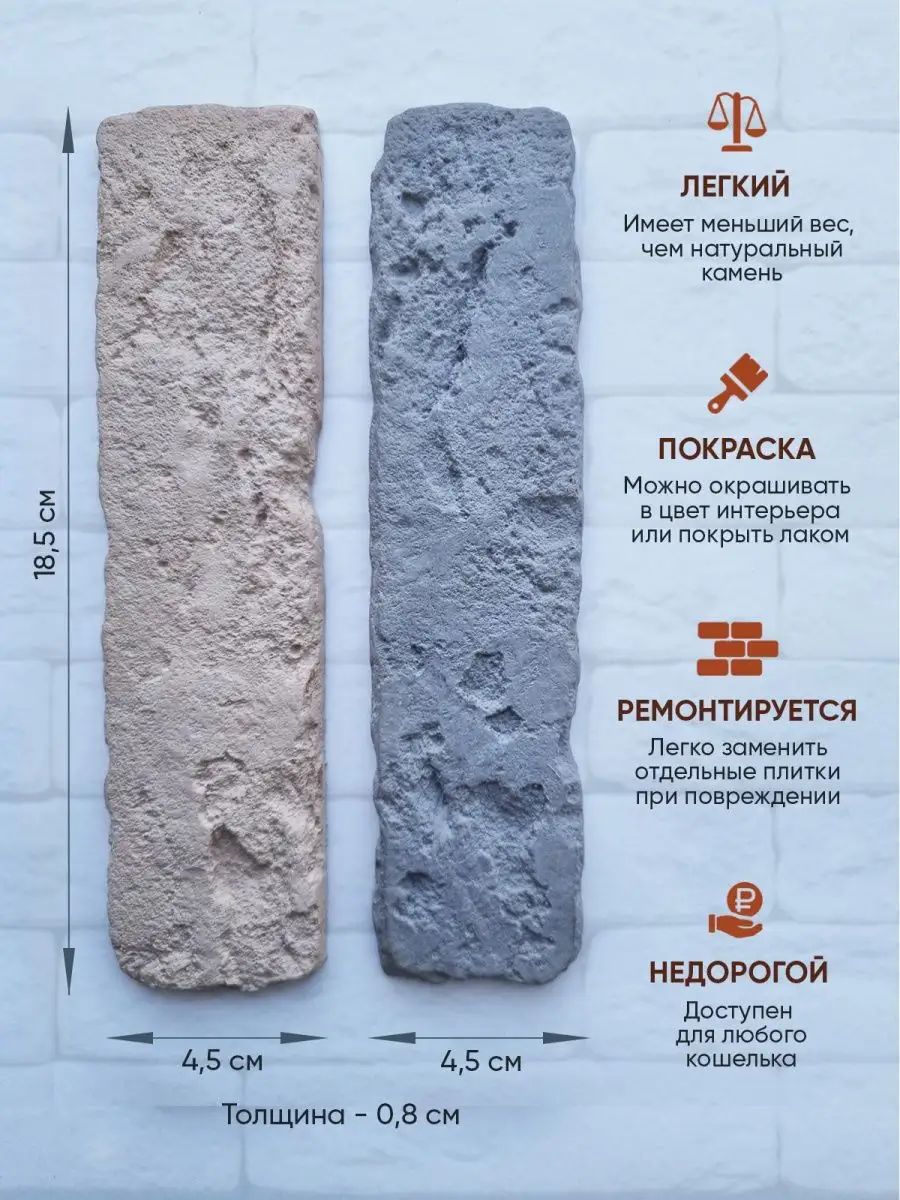 Декоративна гіпсова цегла «Старовинна»