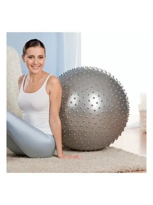 AMIR SPORT Фитболы гимнастический массажный 75 см, серый, фото 7