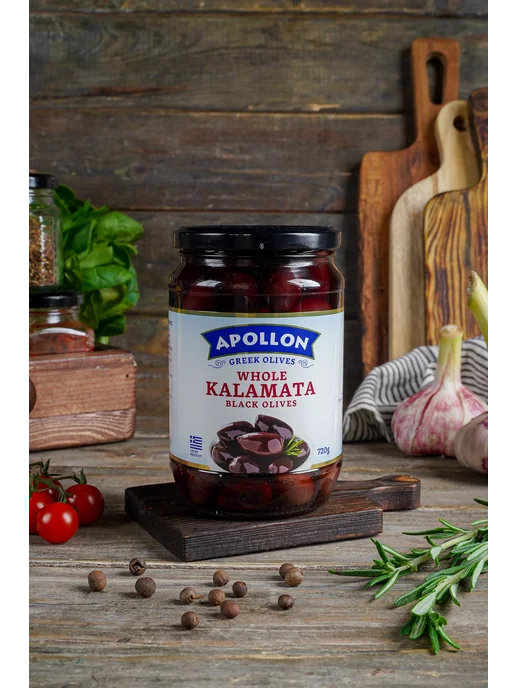 SARIDIS Оливки КАЛАМАТА с косточками из Греции, зеленый, фото 2
