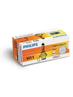 Галогенная автолампа H11 1шт 12362C1 Philips 135478948 купить за 371 ₽ в интернет-магазине Wildberries