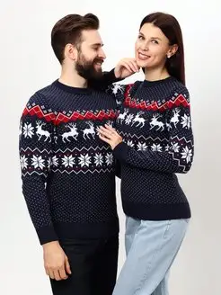 Новогодний свитер с оленями без горла 1 шт Stellato Knitwear 135540769 купить за 1 837 ₽ в интернет-магазине Wildberries