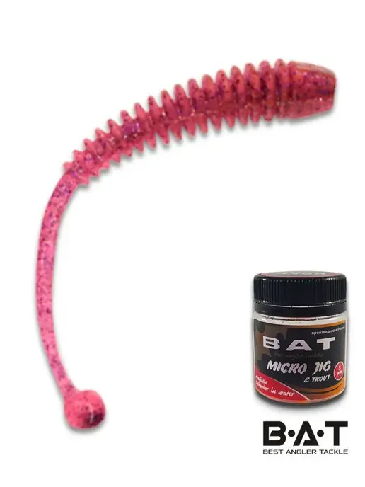 B.A.T. Cиликоновые приманки ВАТ ZON worm 63 мм краб цв.слива 8 шт, 8 шт