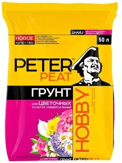 Грунт для цветочных культур универсальный,ХОББИ, 50 л Peter Peat 135692042 купить за 920 ₽ в интернет‑магазине Wildberries