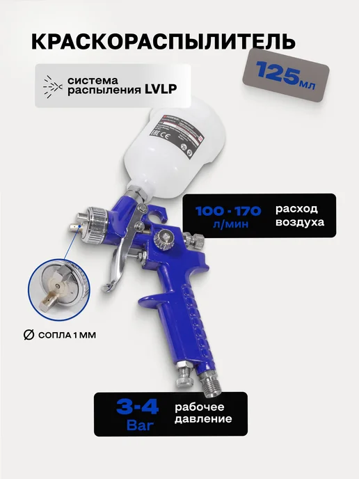 FORSAGE Набор краскораспылителей с верхним бачком, синий, фото 4