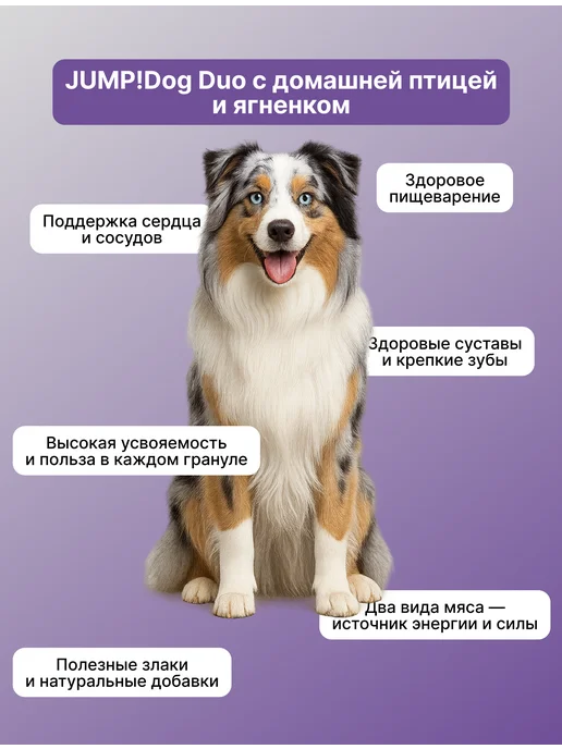 Сухой корм Jump для собак, индейка, ягненок, 1 кг, фото 8