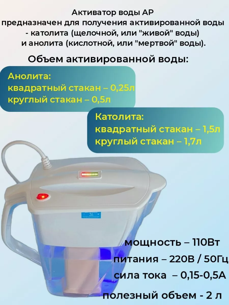 Активатор воды Led AP 135741873 купить за 5 842 ₽ в интернет-магазине  Wildberries