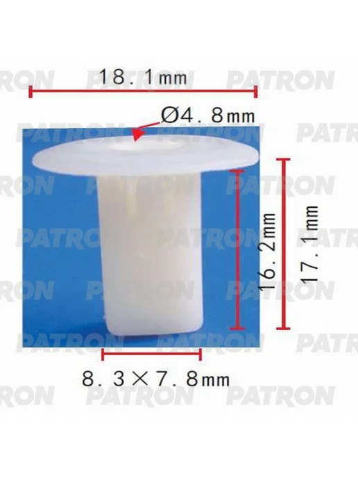 PATRON Фиксатор пластиковый, 10 шт для Лексус, Тойота P370233, 10 шт