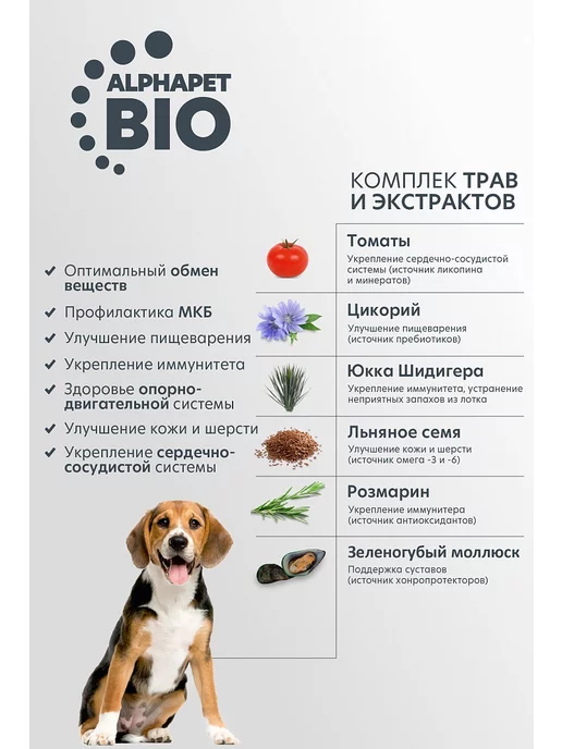 Сухой корм AlphaPet WOW Бурый для собак, ягненок, 7 кг, фото 5
