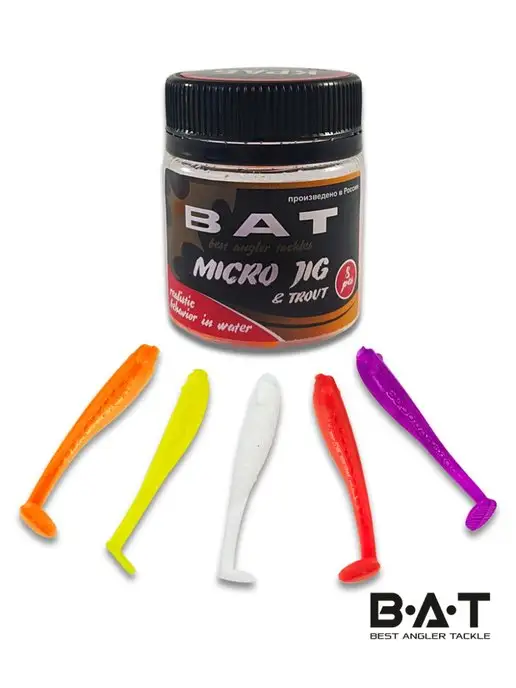 B.A.T. Cиликоновые приманки ВАТ BabyFish 32мм MIX, аромат Краб, 8шт, 8 шт, фото 2
