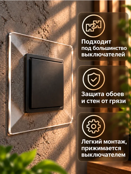 STANDART Рамка под выключатель прозрачная, белый, фото 2