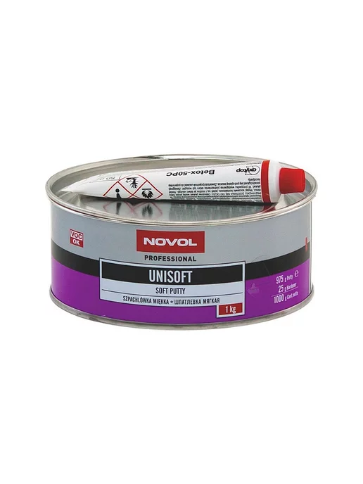 NOVOL Unisoft Шпатлевка автомобильная универсальная 1 кг, 1 кг