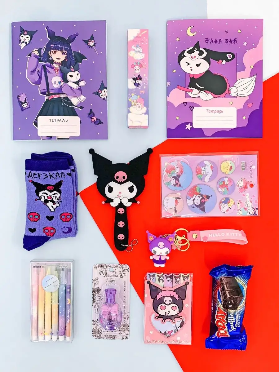 Набор Аниме Куроми, Моя мелодия, Хеллоу Китти, Kuromi Sweet Cat Shop  135784216 купить в интернет-магазине Wildberries