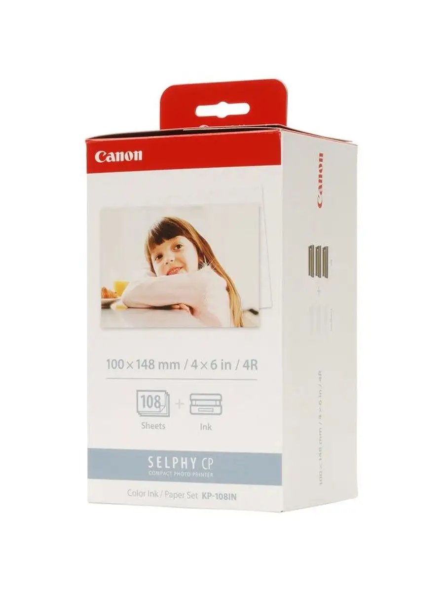 8x Canon Kp-108in Selphy Color Ink 4x6 Paper Set 3115b001 For