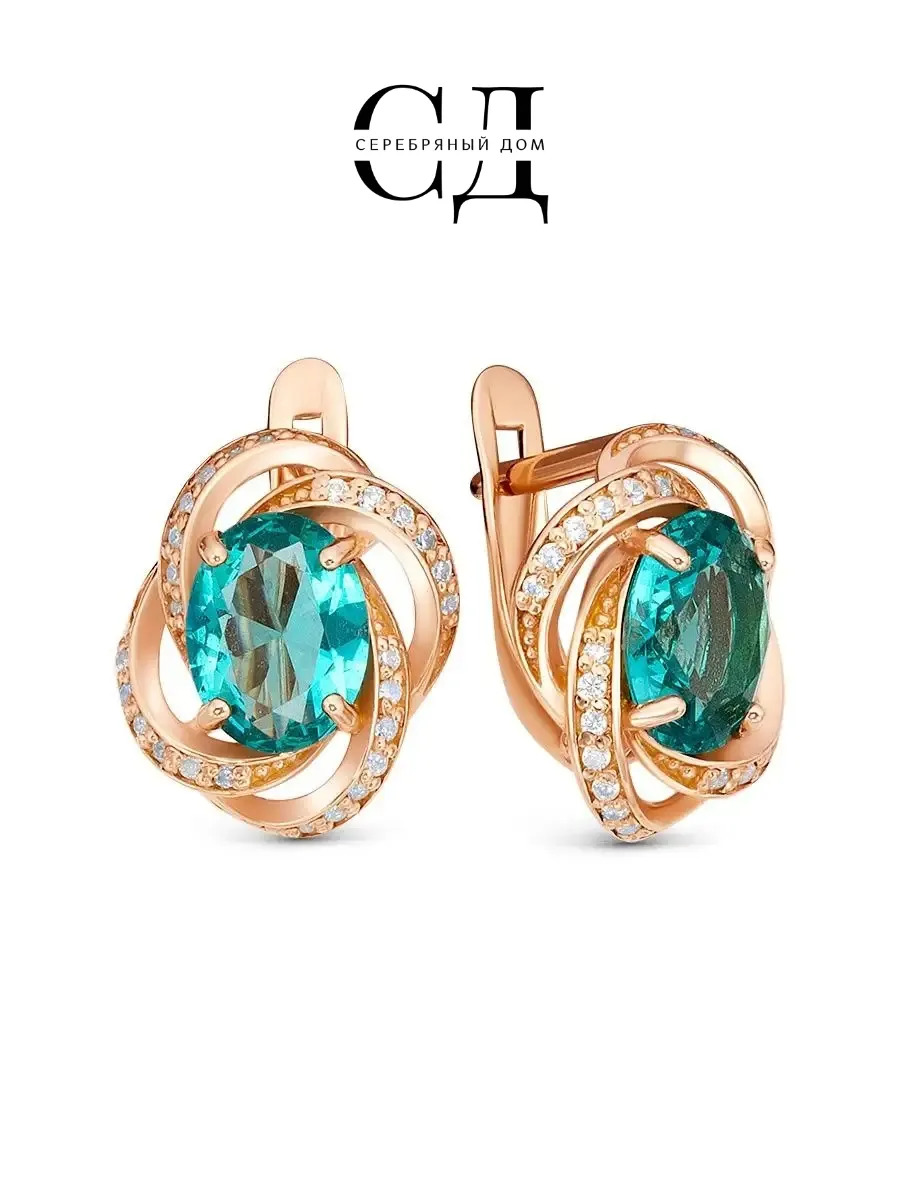 Серьги серебро 925 вечерние