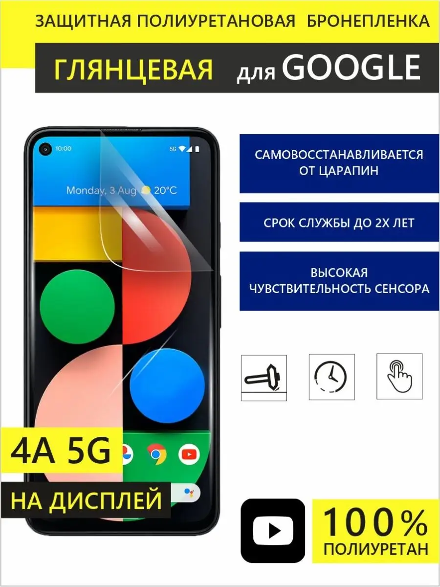 Полиуретановая защитная пленка Google Pixel 4A 5G Panzer Film 135887363  купить за 361 ₽ в интернет-магазине Wildberries