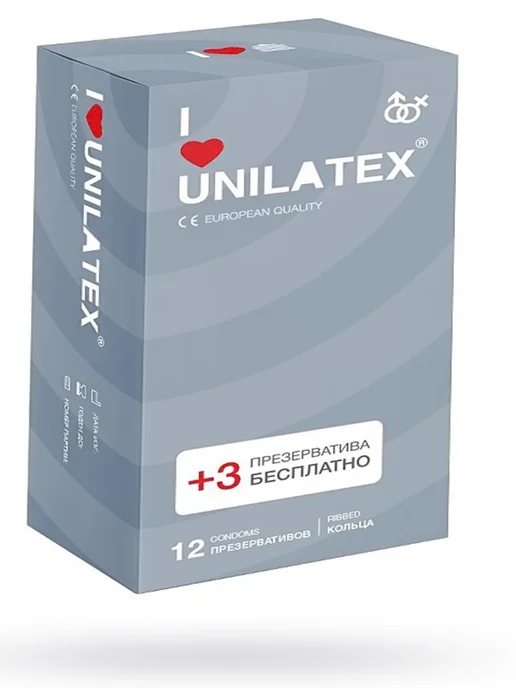 Unilatex Презервативы ребристые Ribbed № 15 шт, 15 шт, фото 3