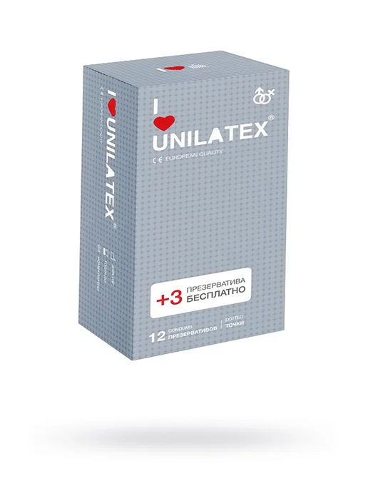 Unilatex Презервативы с точками Dotted № 15 шт, 15 шт