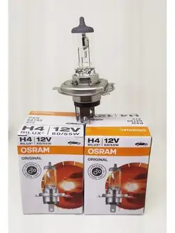 Комплект (2 лампы) Original H4 12V 60 55W P43t Osram 135937009 купить за 669 ₽ в интернет-магазине Wildberries