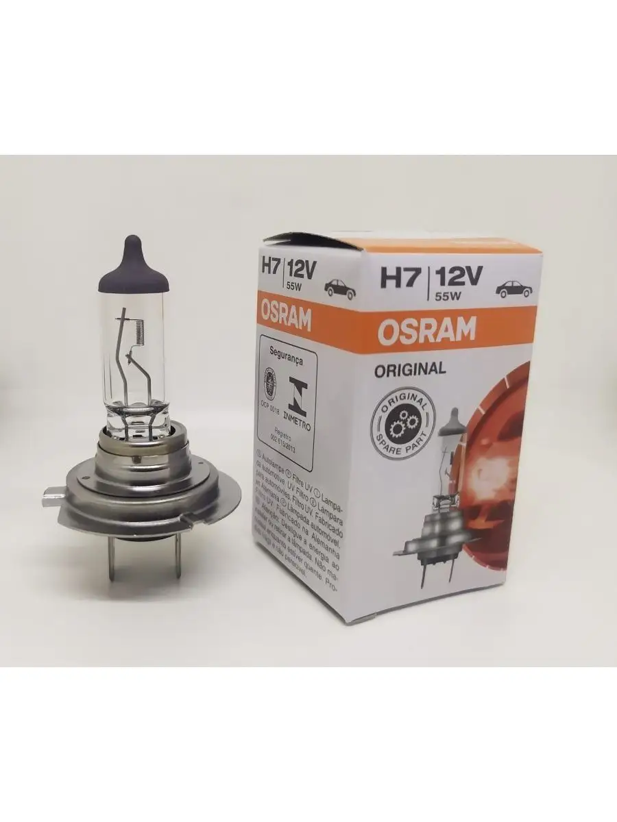 Комплект ламп (2 шт.) Osram Original H7 PX26d 12V 55W Osram 135939904 купить  за 636 ₽ в интернет-магазине Wildberries