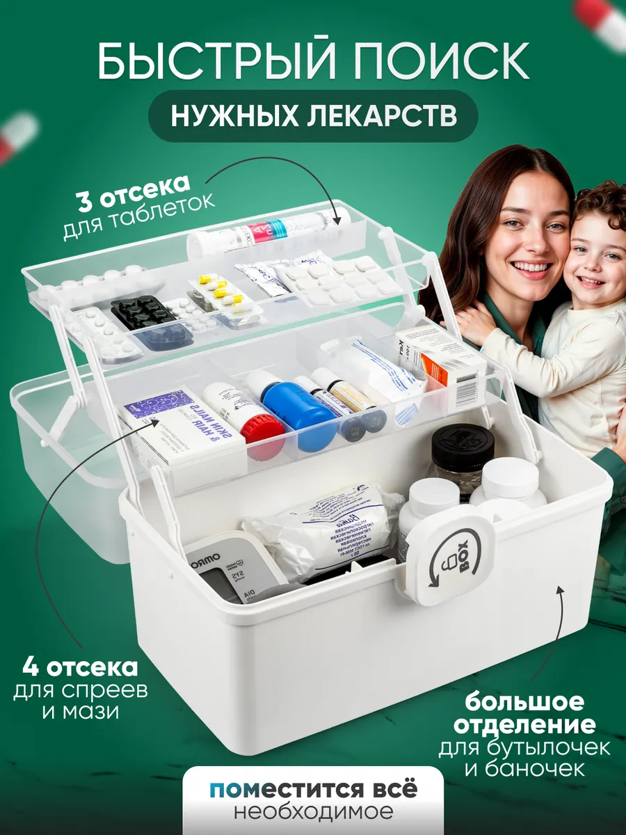 Аптечка домашняя дорожная,...