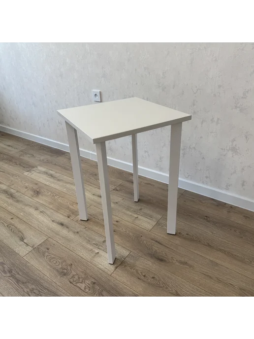 RostovStol Стол письменный Белый 60*60 см. Белые ножки. Столешница 22мм, 60x50 см, фото 6