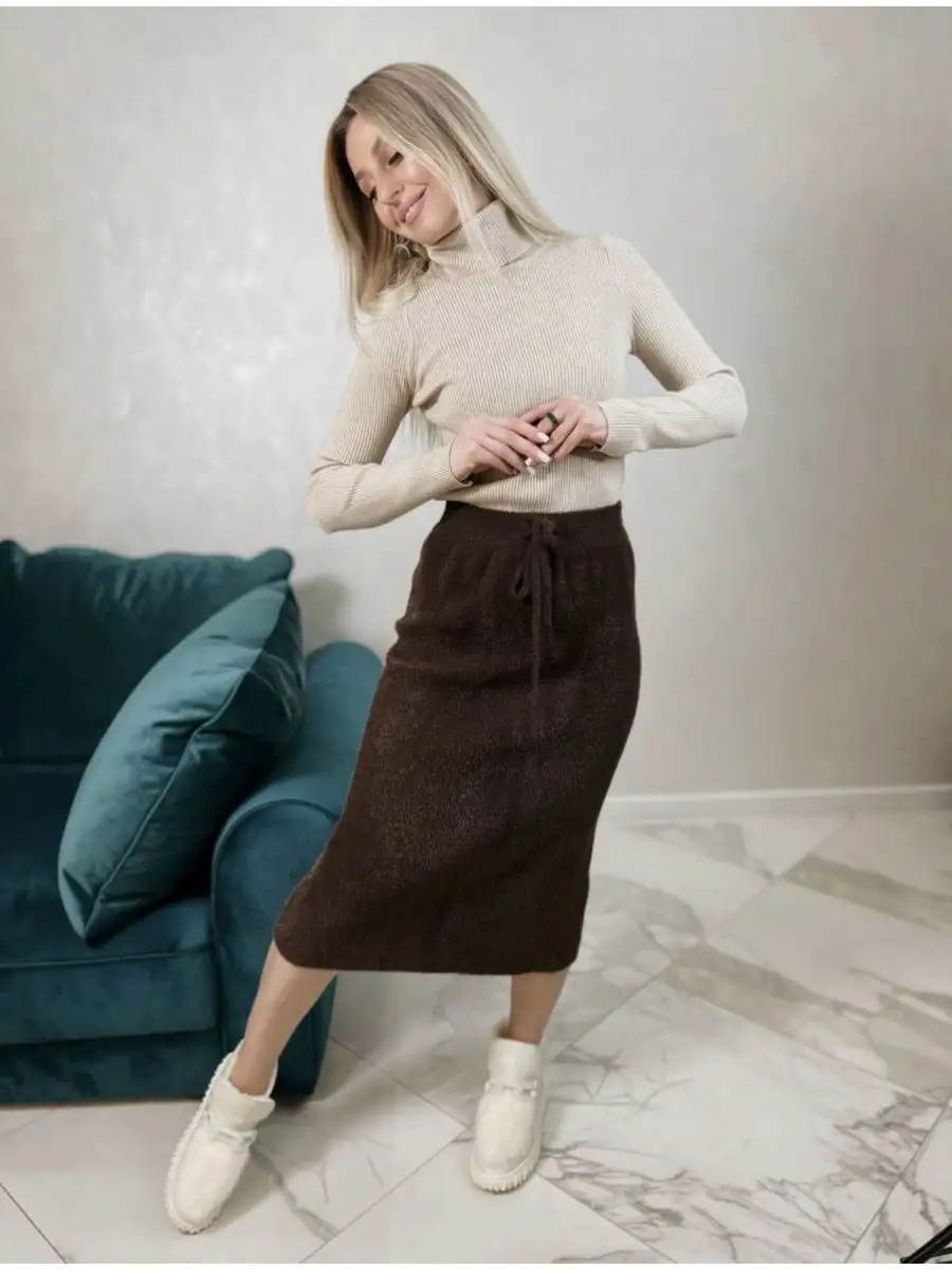 Женская вязаная юбка SELA купить в интернет-магазине Wildberries