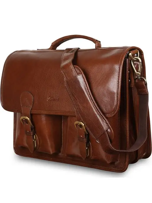 Ashwood Leather Кожаный портфель 8190, коричневый, фото 6