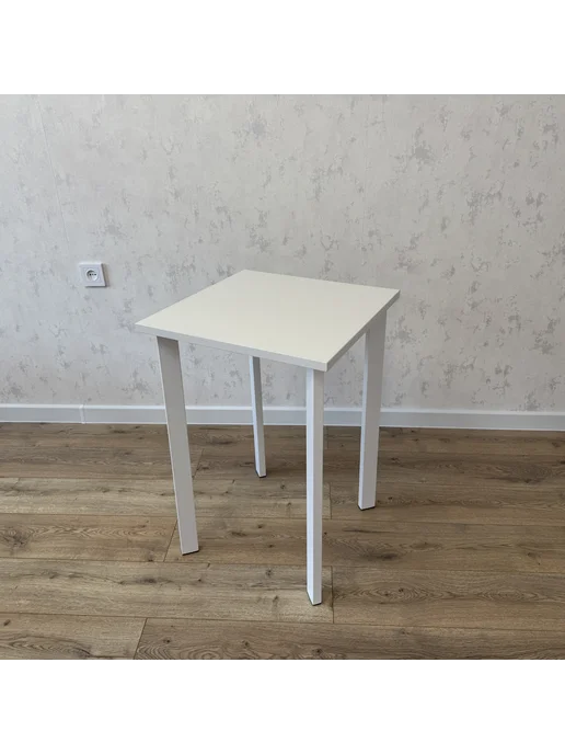 RostovStol Стол письменный Белый 60*60 см. Белые ножки. Столешница 22мм, 60x60 см, фото 5