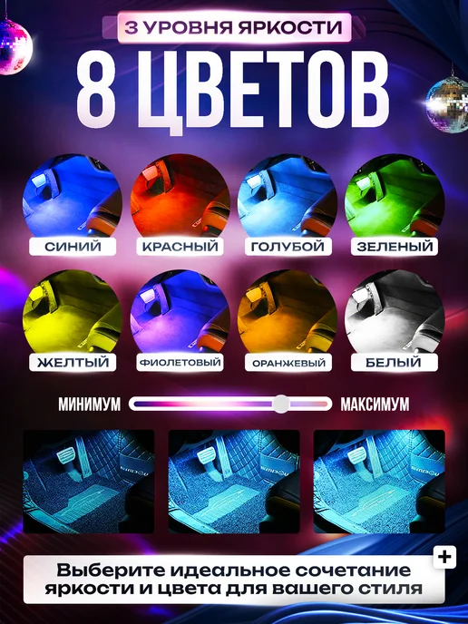 Fame Way Подсветка в машину салон RGB, вариант, фото 2