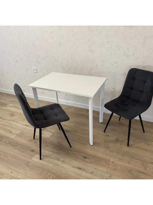 RostovStol Стол письменный Белый 60*60 см. Белые ножки. Столешница 22мм, 90x70 см, фото 2