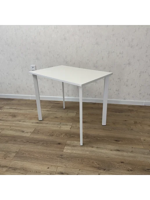 RostovStol Стол письменный Белый 60*60 см. Белые ножки. Столешница 22мм, 90x70 см, фото 5