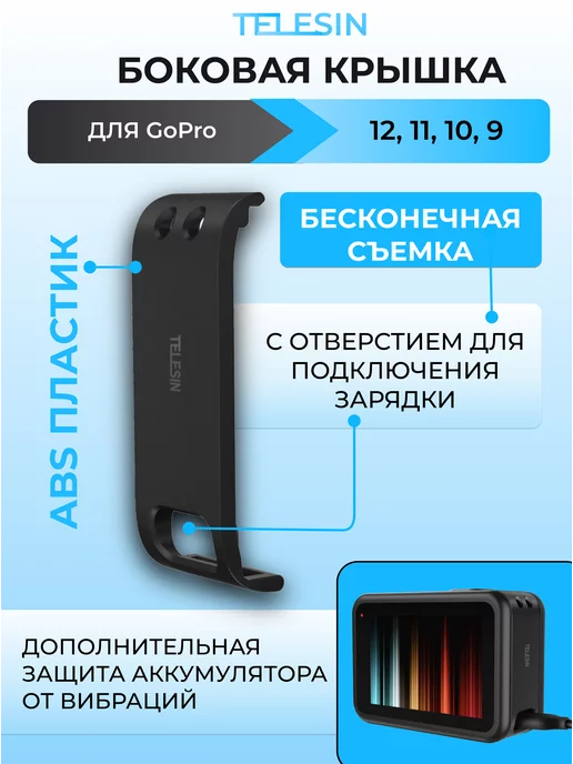 Telesin Боковая крышка для экшн камеры GoPro 9 10 11 12