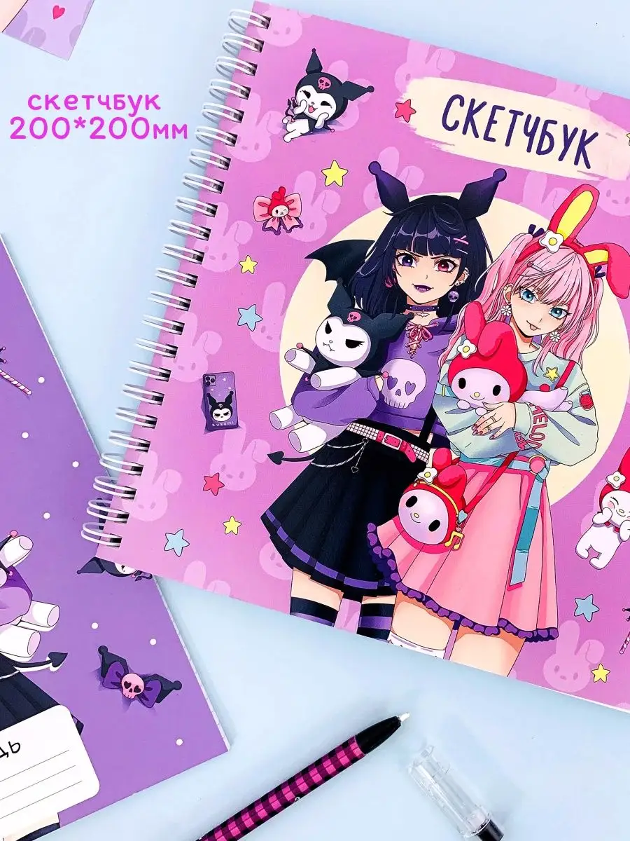 Набор Аниме Куроми, Моя мелодия, Хеллоу Китти, Kuromi Sweet Cat Shop  136416564 купить в интернет-магазине Wildberries