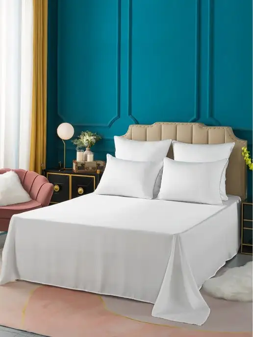Delordo Home Collection Простынь двуспальная Евро › 220х240 › Тенсель, 220x240, фото 4