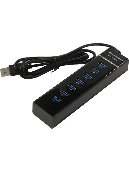 KS-is USB HUB 7xUSB 2.0 F в USB 3.0 M c блоком питания, 1.2 м, 1,2 м, фото 7