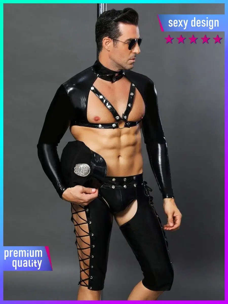 Секс костюм БДСМ для ролевых игр коп полицейский мужской JSY 136498962  купить в интернет-магазине Wildberries