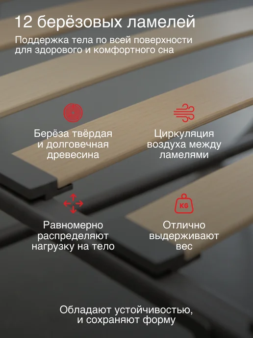 KEMPINGROUP Раскладушка с матрасом Гармония-2, серый, фото 5