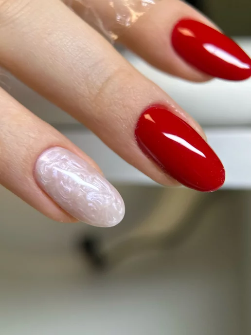 XNAIL PROFESSIONAL Гель-лак жемчужный перламутр с эффектом втирки и текстуры, белый, фото 3