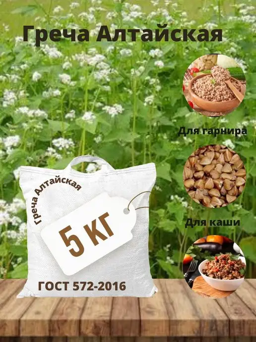 Алтайские Закрома Крупа гречневая 10кг Греча ядрица, 5 кг, фото 2