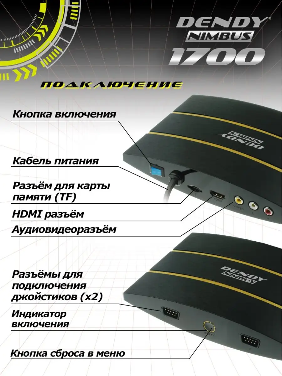 Игровая приставка Денди Nimbus 1700 игр HDMI Dendy 136539495 купить в  интернет-магазине Wildberries