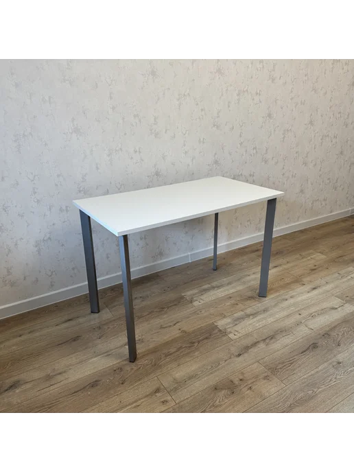 RostovStol Стол письменный Белый 110*70 см. Белые ножки.Столешница 22мм, 110x60 см, фото 3
