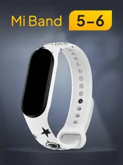 Силиконовый ремешок с принтом для Xiaomi Mi Band 5, 6 Kingxbar 136590046 купить за 150 ₽ в интернет-магазине Wildberries