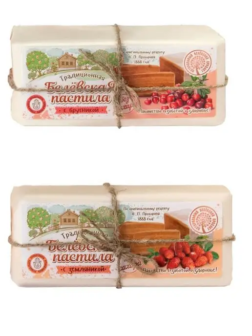 Белевский продукт Белевская Пастила с Земляникой и Брусникой 200 гр (2 шт), 200 г