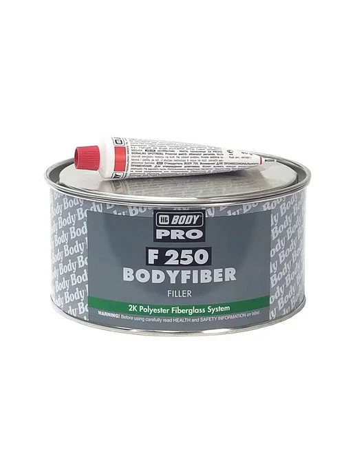 HB BODY Шпатлевка со стекловолокном Body F250 Bodyfiber 0,25 кг, 1,5 кг, фото 2